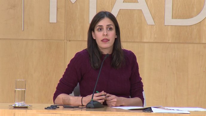 Rita Maestre declarando en el pleno del Ayuntamiento de Madrid