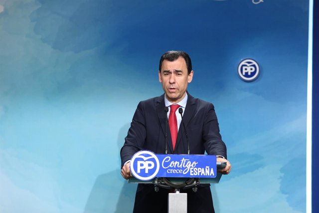Rueda de prensa del coordinador general del PP, Fernando Martínez Maillo