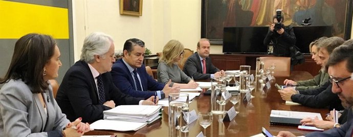 Comisión Interadministrativa por el temporal presidida por Sanz y F