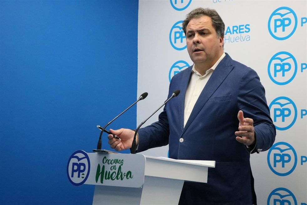 El portavoz de la Dirección Provincial del PP de Huelva, Juan Carlos Duarte.