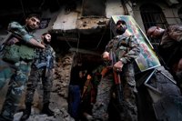 Las fuerzas de Siria entran en una zona agrícola de la localidad de Duma, en Ghuta Oriental