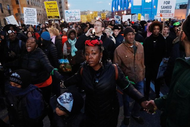 Protestas Brooklyn por Saheed Vassell