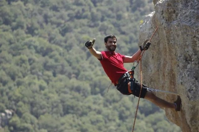 Jarah Alhawamdeh, refugiado palestino y escalador