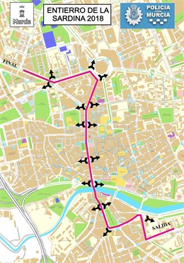 RECORRIDO DESFILE ENTIERRO DE LA SARDINA