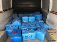 Intervenidos casi 850 kilos de hachís del vehículo que embistió a otro de la Guardia Civil