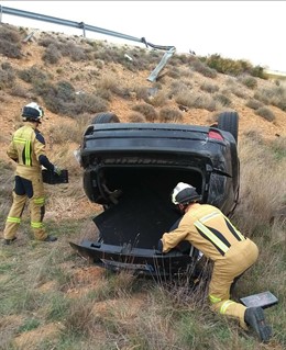 Tres heridas en un accidente de tráfico cerca de Belchite.