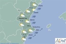 Previsión de Aemet para la Comunitat Valenciana del 8 de abril de 2018