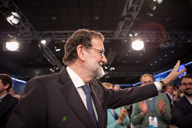 El presidente del Gobierno, Mariano Rajoy, en la Convención del PP