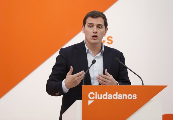 Roda de premsa del líder de Ciudadanos, Albert Rivera - Arxivo