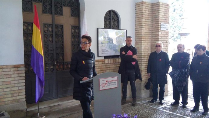 María Chivite en el homenaje a los fusilados de Juventudes Socialistas