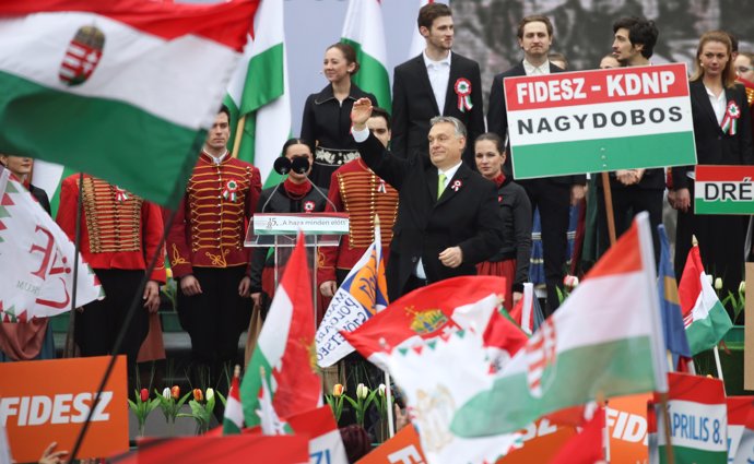 Viktor Orban en un acto en el Día Nacional