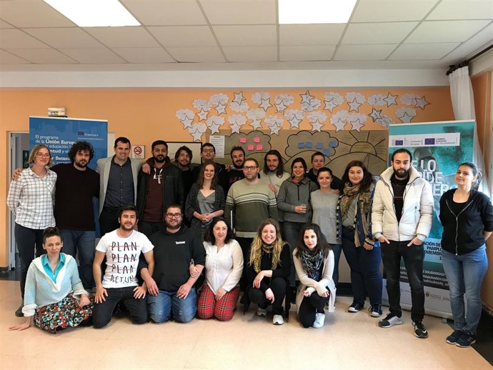 Foto de grupo de los voluntarios