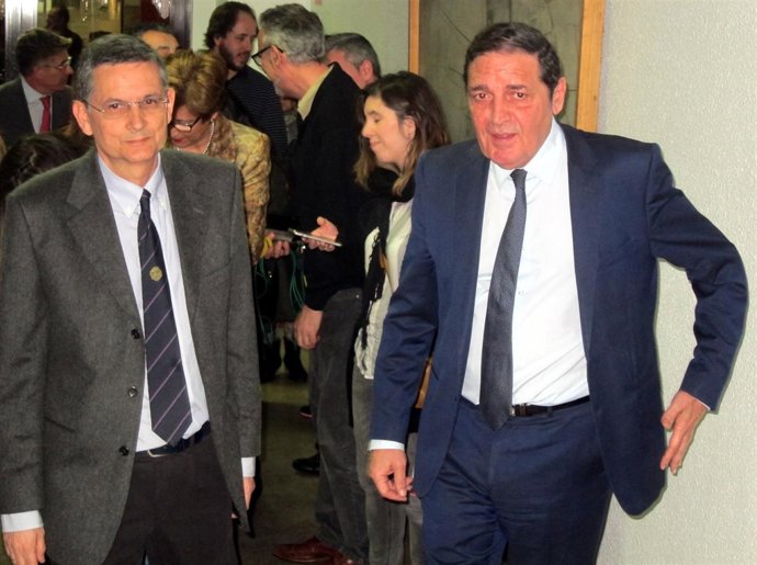 Rogelio González Sarmiento con Sáez Aguado. 9-4-2018