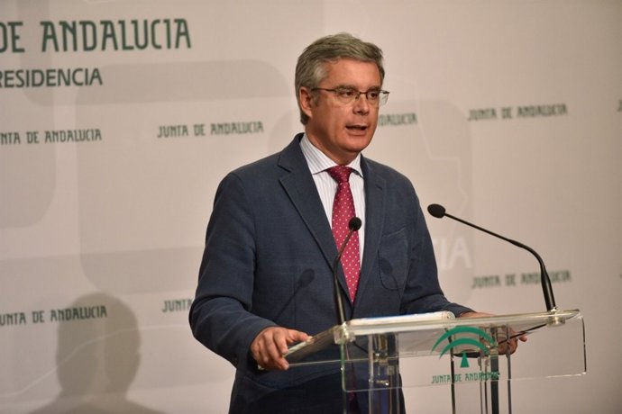 Juan Carlos Blanco, portavoz del Gobierno andaluz, en San Telmo