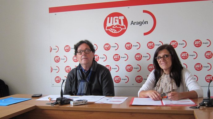 Julio Lacuerda y Alicia Hernández, de la FeSP de UGT