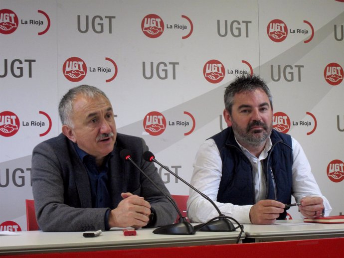  Pepe Alvarez Con Secretario De UGT Rioja Jesús Izquierdo                   