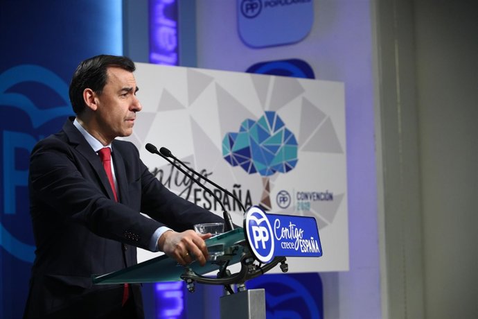 Rueda de prensa del coordinador general del PP, Fernando Martínez Maillo