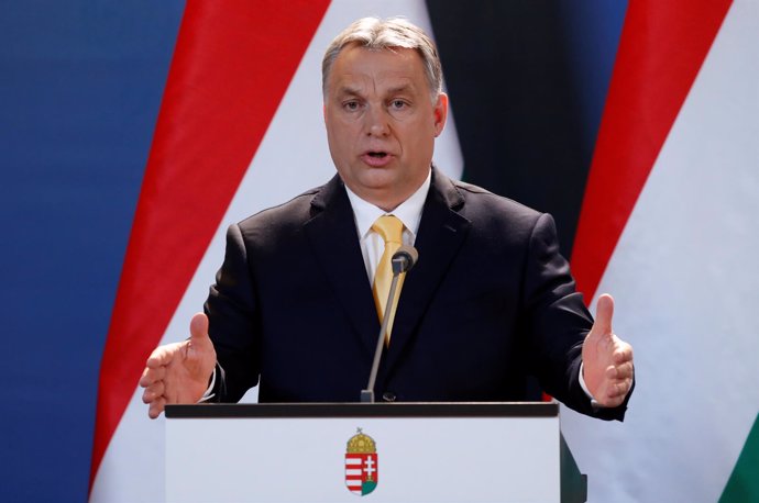 Viktor Orban en rueda de prensa en Budapest