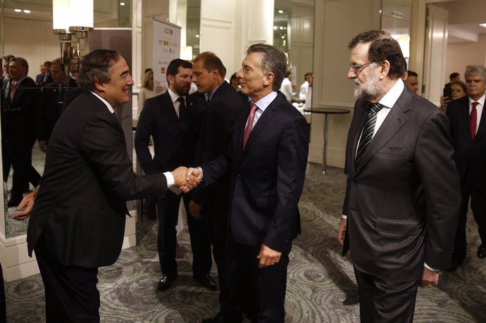 Rosell y el presidente de Argentina, Macri