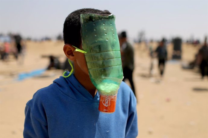 Joven en la Franja de Gaza
