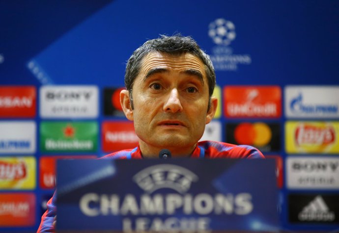 El entrenador del FC Barcelona, Ernesto Valverde