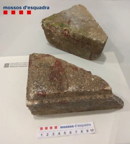 Pedres utilitzades en l'agressió a una persona a Barcelona