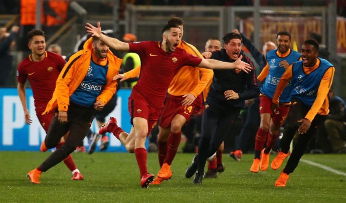 La Roma celebra la victoria