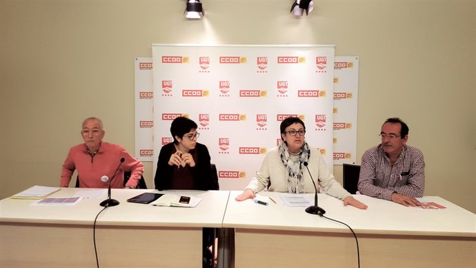 Laura Pelay (UGT Catalunya) Montserrat Ros (CCOO Catalunya)