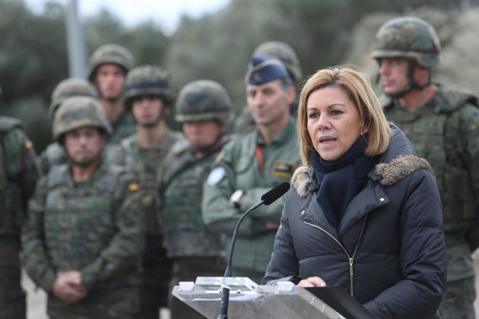 La ministra de Defensa, Maria Dolores de Cospedal, en Tarragona.