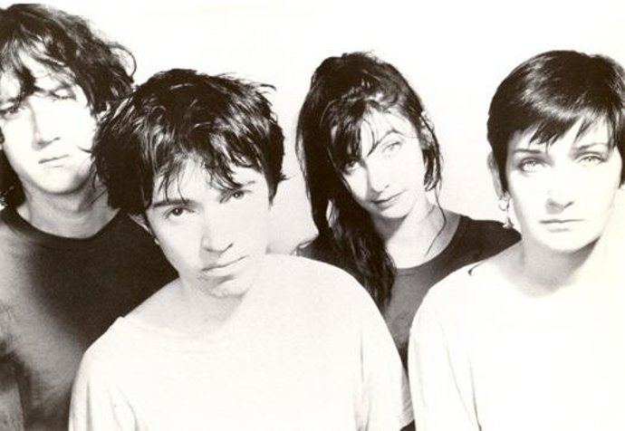 Los miembros del grupo indie My Bloody Valentine