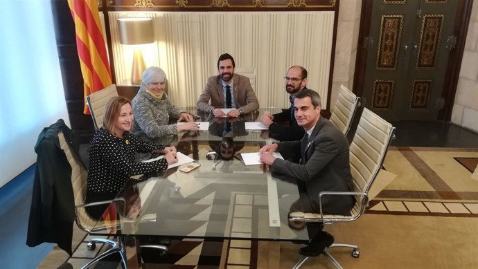 Roger Torrent amb Sabater, Aymerich, Serracant i Casals