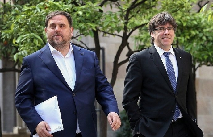 Oriol Junqueras i  Carles Puigdemont