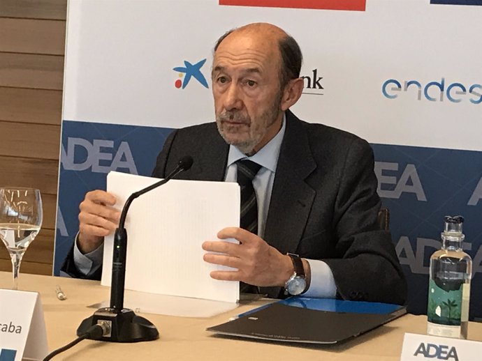 El exsecretario general del PSOE, Alfredo Pérez Rubalcaba. 