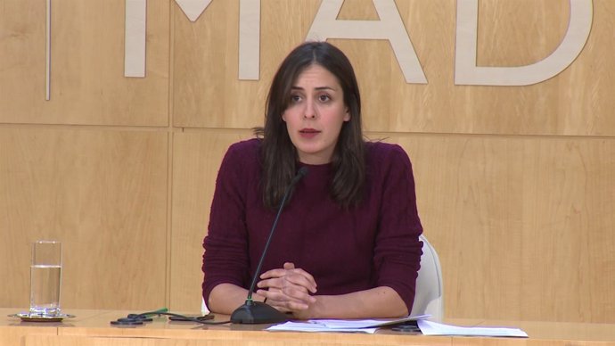 Rita Maestre declarando en el pleno del Ayuntamiento de Madrid