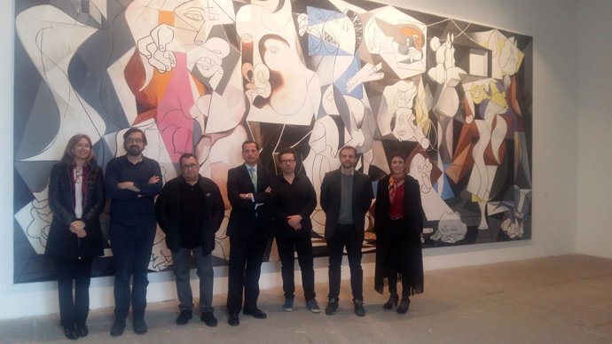Presentación del homenaje de José Ramón Amondarain al 'Guernica' en el Solleric