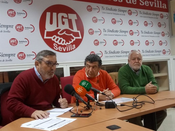 Presentación de las movilizaciones del 15 de abril, con UGT, CCOO y FOAM