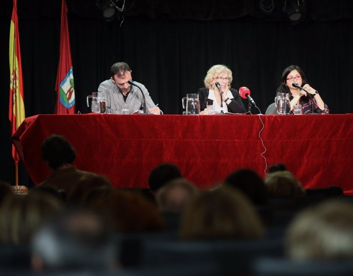Manuela Carmena, Nacho Murgui y Rommy Arce