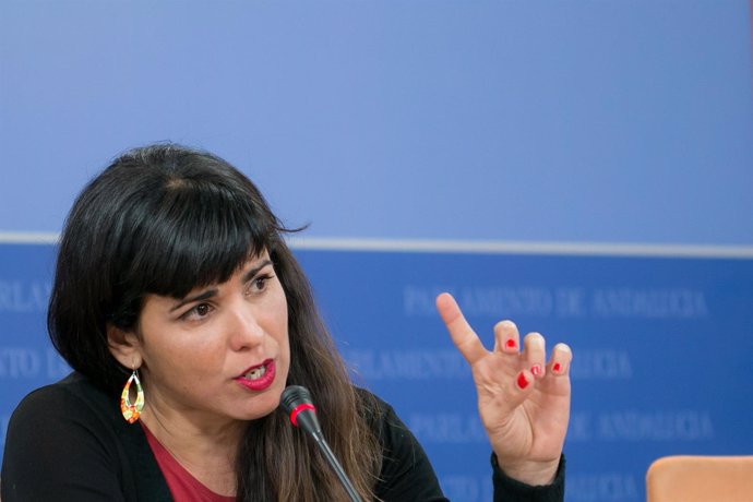 Teresa Rodríguez, en rueda de prensa