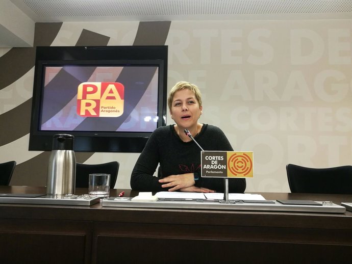 La diputada del PAR en las Cortes de Aragón, Berta Zapater