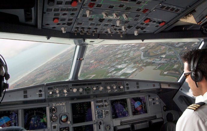 Pilots d'un avió Vueling