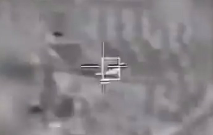 Dron iraní derribado por un helicóptero israelí