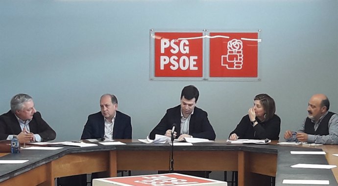 Gonzalo Caballero en la reunión interparlamentaria del PSdeG