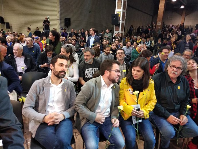 Roger Torrent, Pere Aragonès, Marta Vilalta, Joan Tardà i Alba Vergès (ERC)