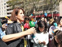 Elisenda Paluzie (ANC) celebra que entidades no soberanistas también protesten contra la "represión"