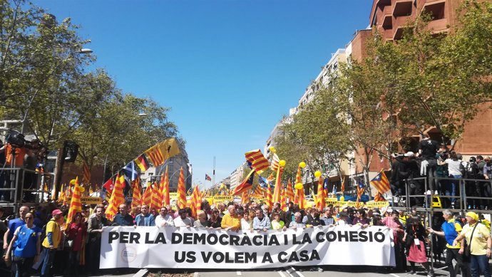 Manifestación en Barcelona por los presos soberanistas