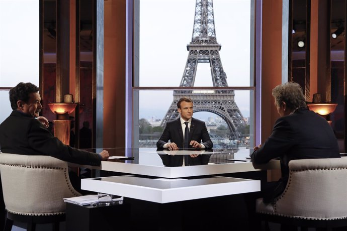 Emmanuel Macron, durante una entrevista 
