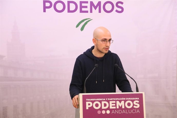 El secretario de Comunicación de Podemos Andalucía, Pablo Pérez Ganfornina