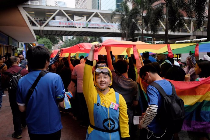 Foto de archivo del Orgullo Gay en Hong Kong. 