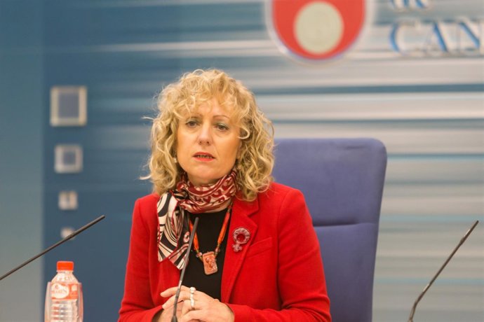 La vicepresidenta, Eva Díaz Tezanos, en rueda de prensa 