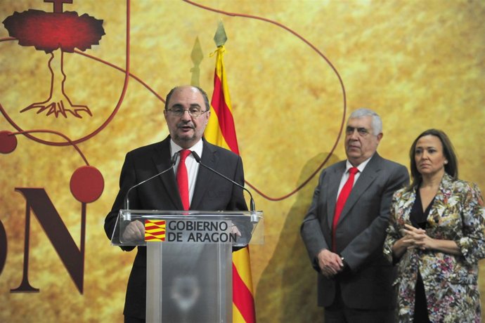 Javier Lambán este lunes en Teruel.